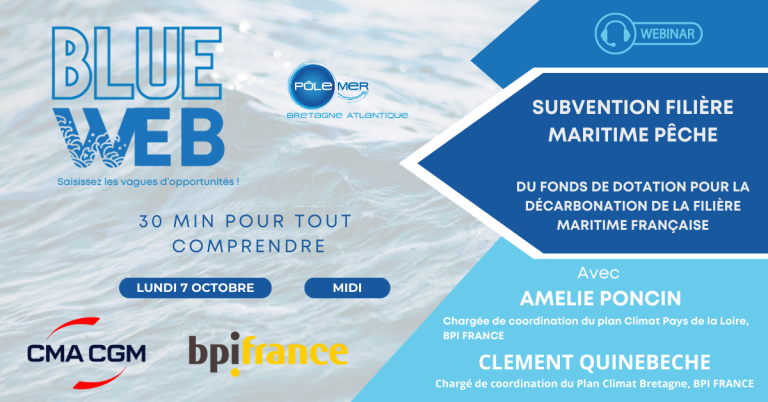 Blue web Subvention Filière Maritime Pêche